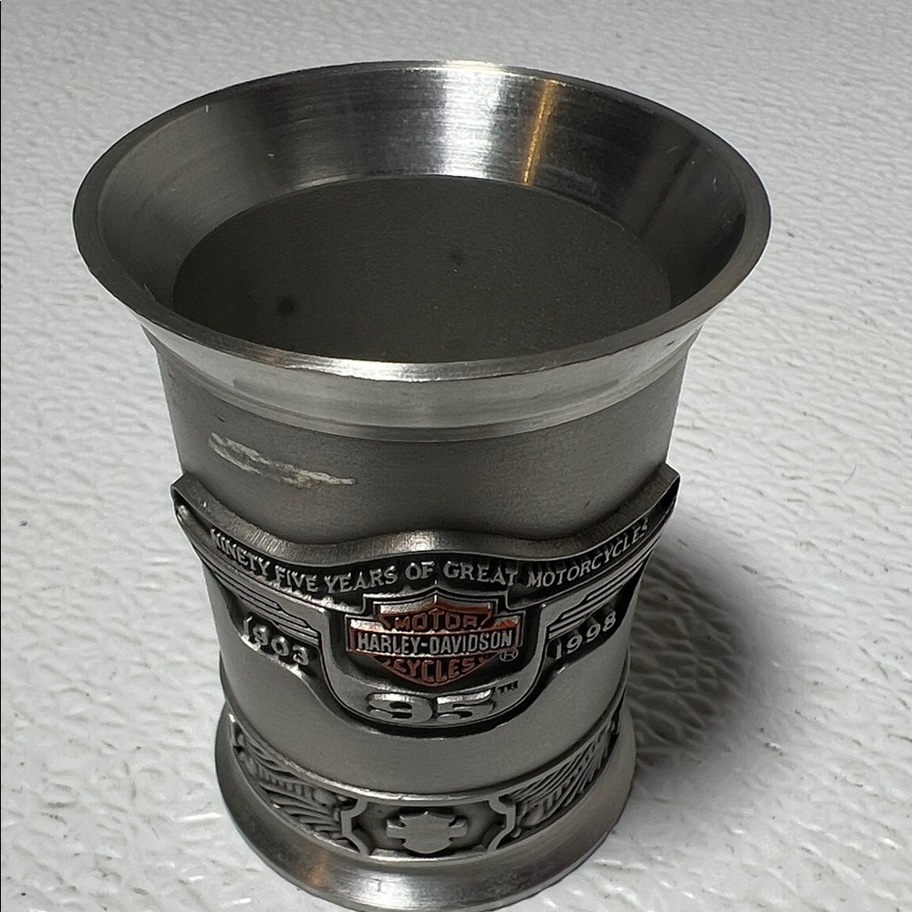 1998 Harley-Davidson"95th Anniversary"Pewter Shot Glass Numbered 607/5000